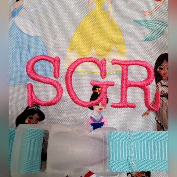Pottery Barn Kids Mackenzie Aqua Disney Princess Backpack - monogram SGR - Picture 4 of 9